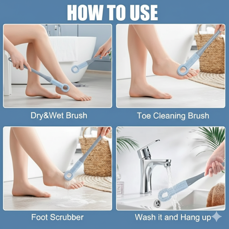 Silicone Foot Cleaner & Massager – Deep Clean Sole & Heel Scrubber