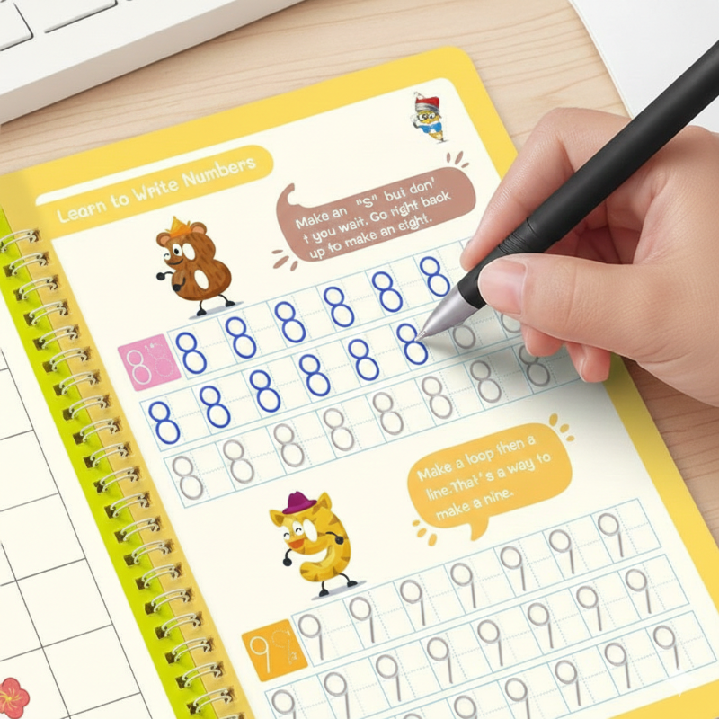 Sank Magic Reusable Practice Copybook Set for Kids