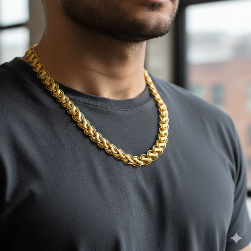 Classic Gold-Plated Traditional Men’s Chain – Vol 6