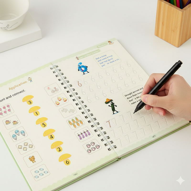 Sank Magic Reusable Practice Copybook Set for Kids