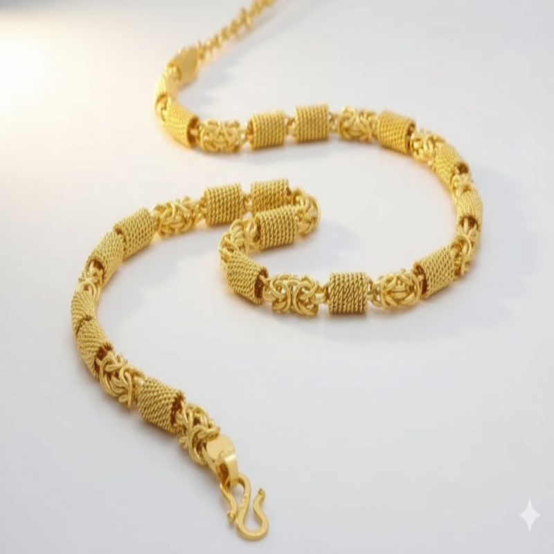 Traditional Gold-Plated Men’s Chain – Classic Ethnic Style (Vol 9)