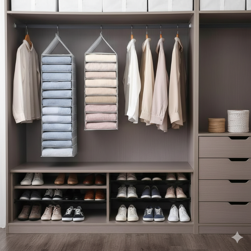 Hanging Closet Foldable Organizer 6 Slots