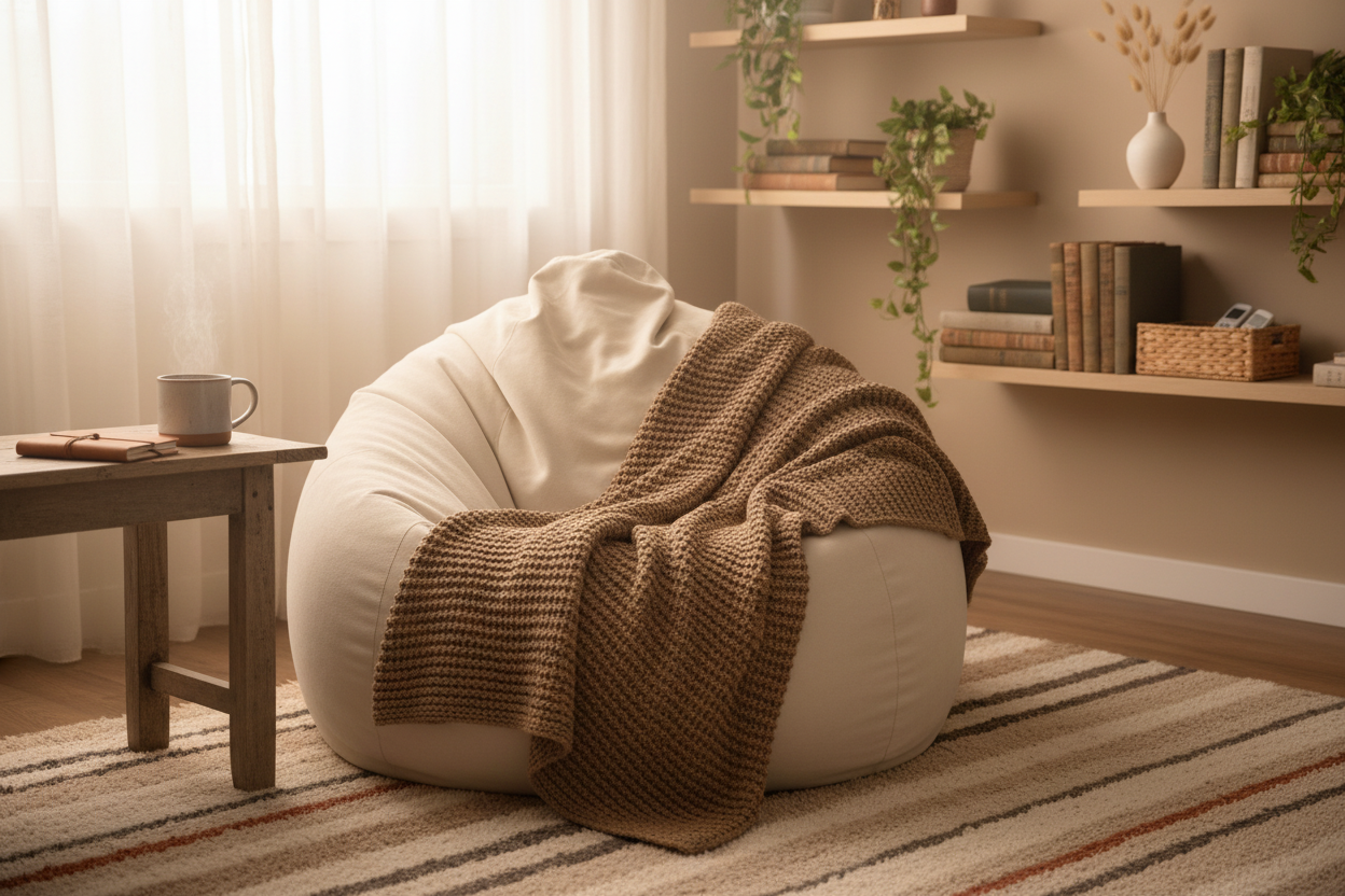 add shelfs in it and replace chair with beanbag