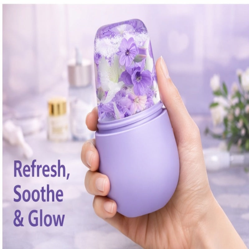 Paw Shaped Ice Roller for Face with Scrubber - Glowing Skin & Puffy Eyes